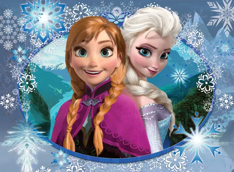 Anna e Elsa: monte as duas bonecas de papel