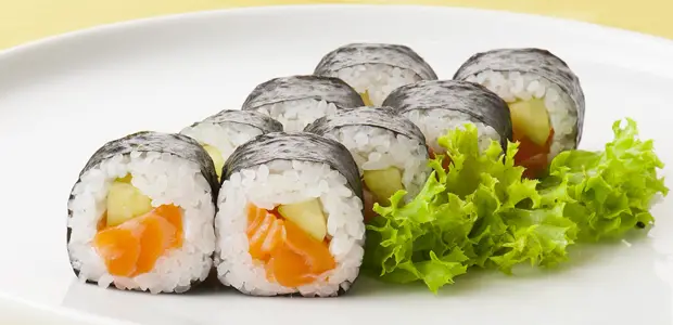 A criança pode comer sushi?